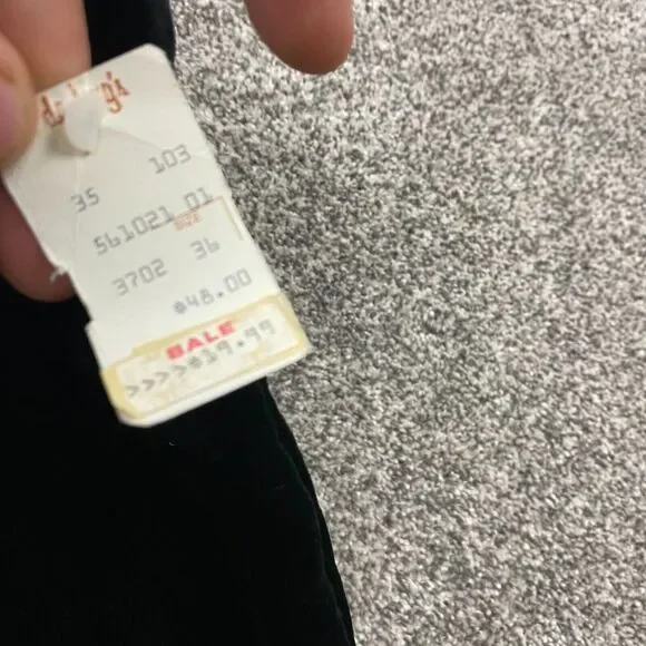 Vintage ‎ Velvet Skirt womens XL  Black witchy y2k  Minimalist goth zip - Picture 8 of 12